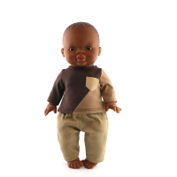 Trui bruin met zakje